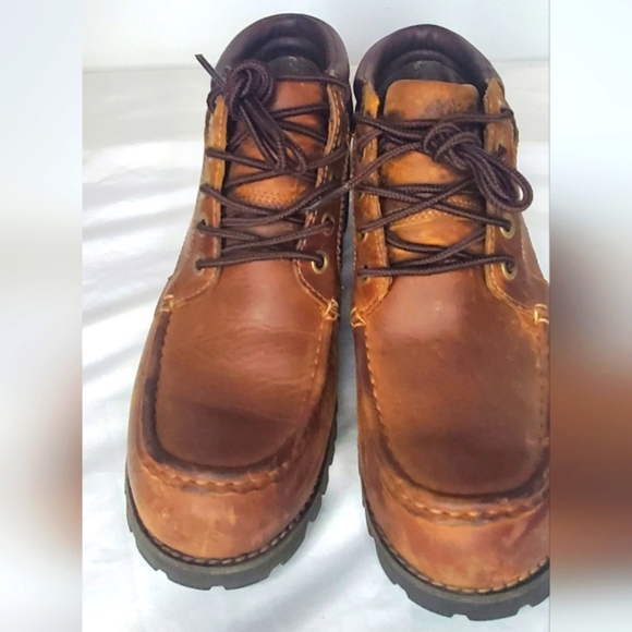 Timberland  Unisex Size Men7M/Women9M -Brown Leather Boots Durable Construction - Picture 3 of 11
